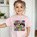 Gamer Back to School Tee, Level Up Kids Shirt, School Bus Controller Graphic