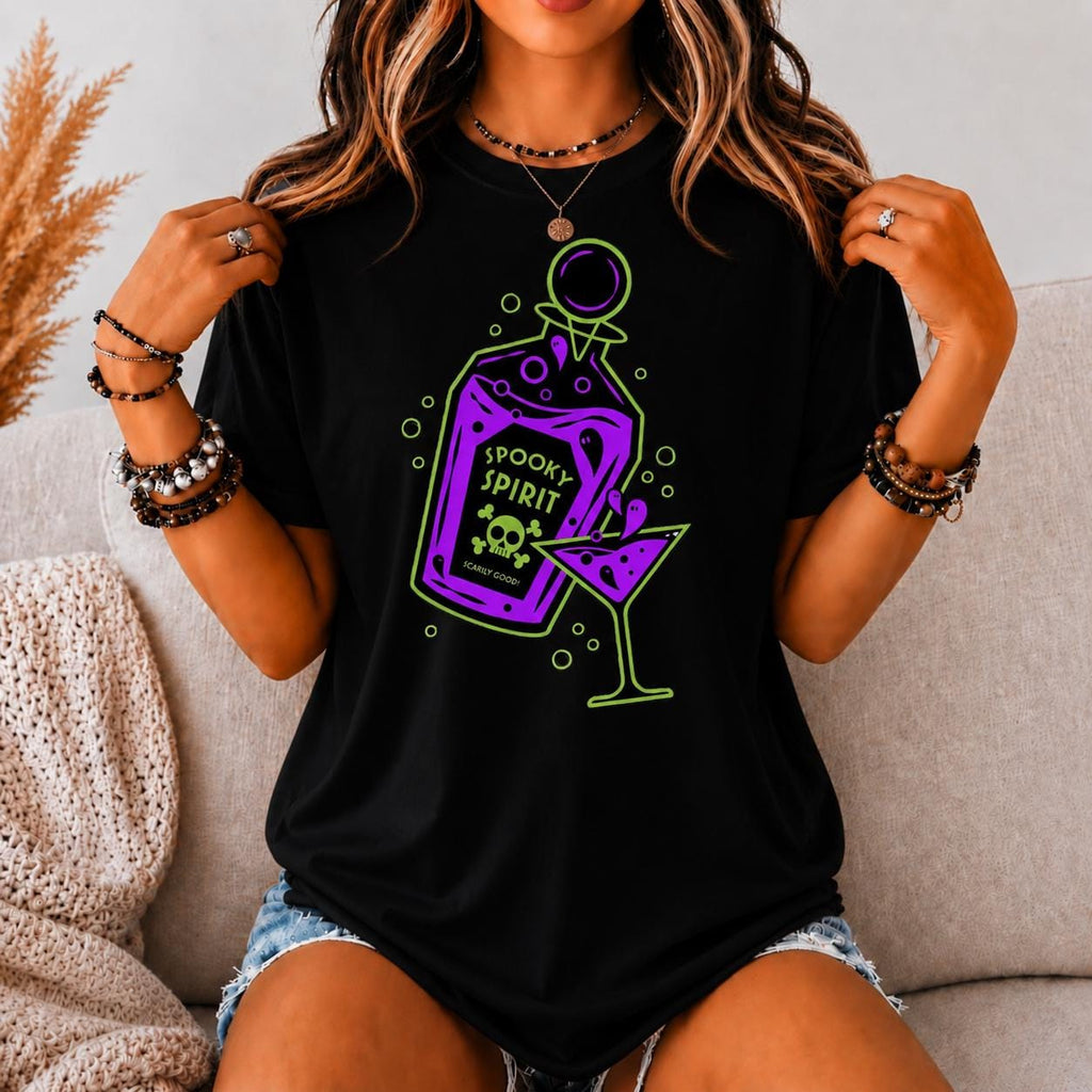 Spooky Spirit Halloween Potion Graphic Tee, Witchy T Shirt