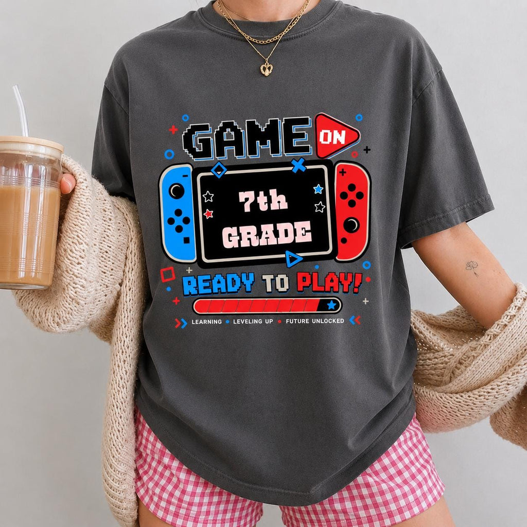 7th Grade Gamer Shirt, Level Up Back to School Tee, Video Game Student Apparel