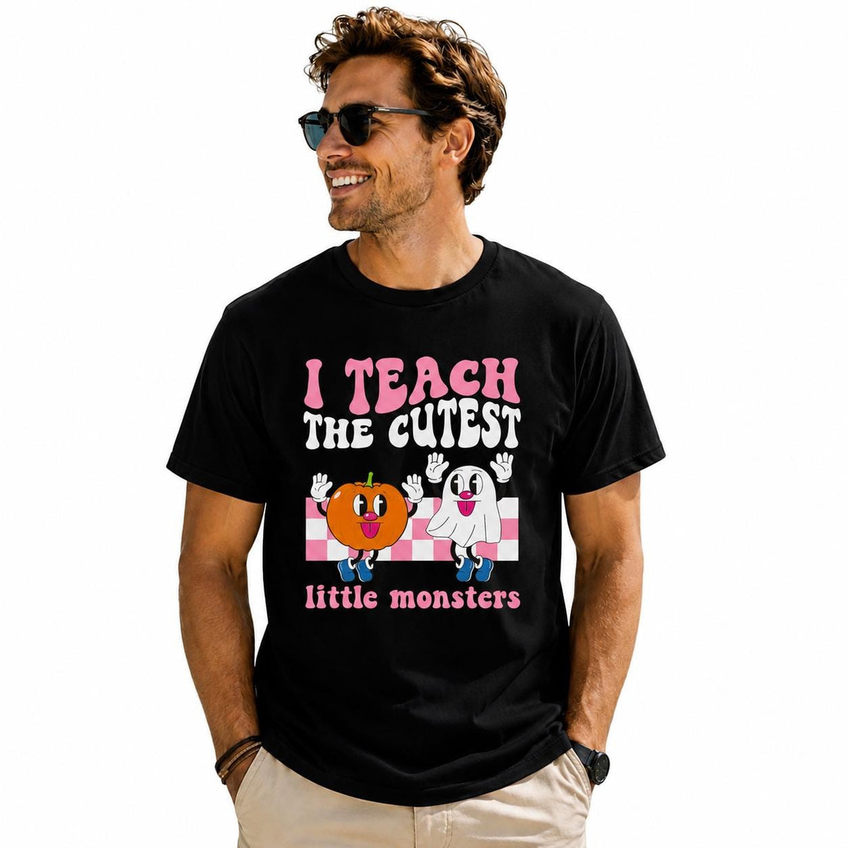 I Teach Little Monsters Tee, Halloween Teacher Shirt, Spooky Classroom Apparel, Fall Gift