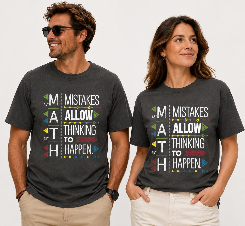 Math Teacher Shirt, Mistakes Allow Thinking Happen, Educational Tee