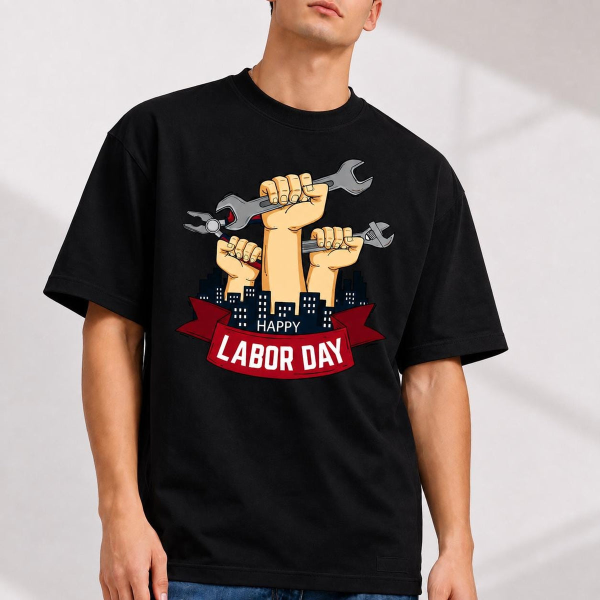 Happy Labor Day Shirt, Worker Appreciation Tee, Union Worker Gift, Construction Mechanic Electrician T-Shirt