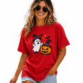 Halloween Ghost Pumpkin Shirt, Spooky Season Graphic Tee, Fall Unisex Apparel