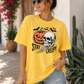 Stay Creepy Skull Pumpkin Halloween Shirt, Gothic Spooky Season Unisex Tee