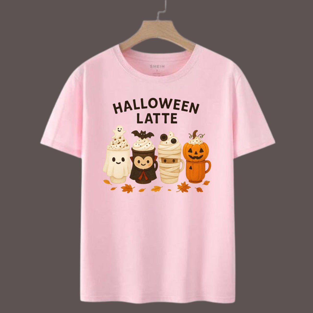 Halloween Latte T-Shirt, Spooky Coffee Graphic Tee, Fall Autumn Apparel