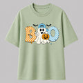 BOO Ghost Halloween T-Shirt, Kawaii Pumpkin Spooky Season Tee