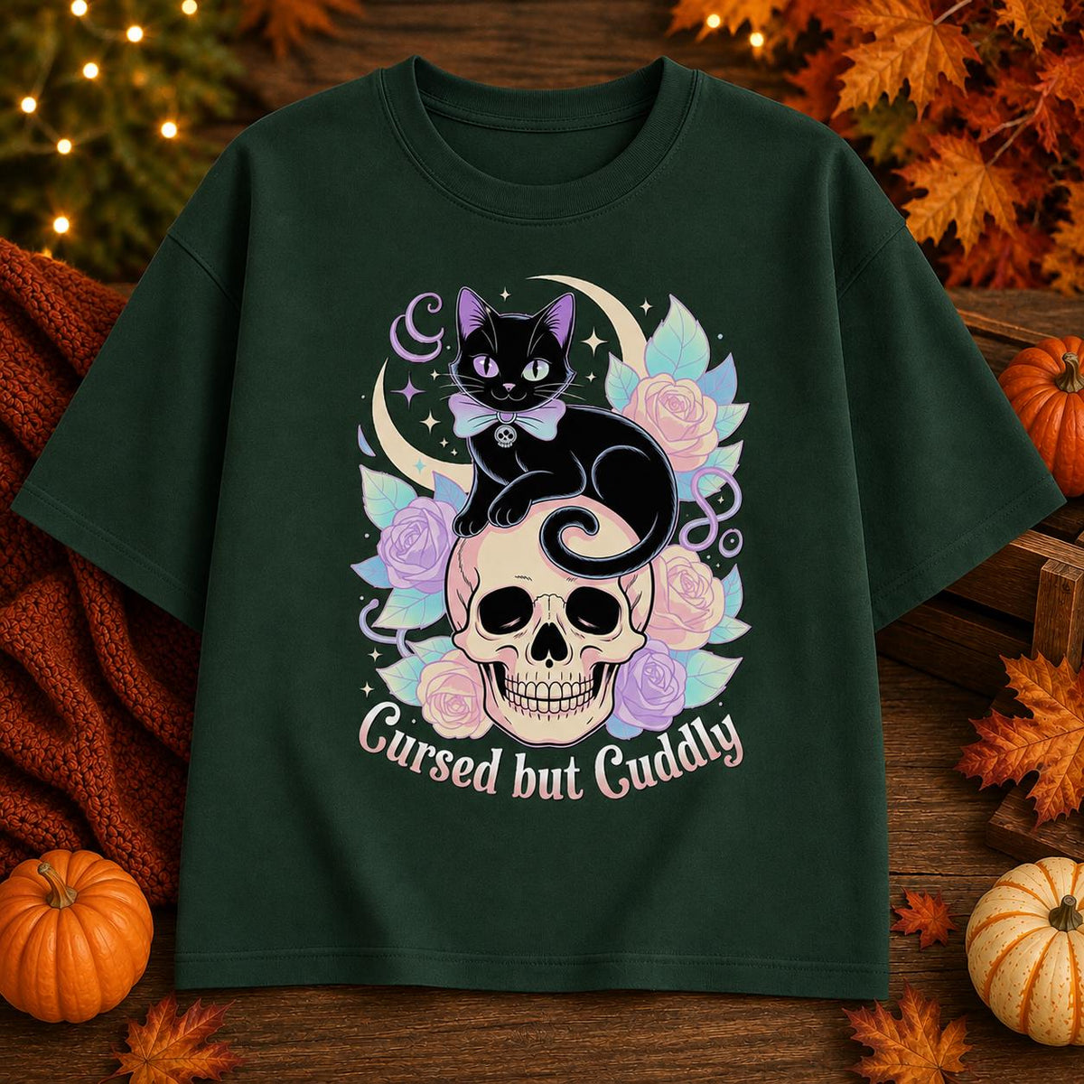 Cursed But Cuddly Shirt, Halloween costume, Halloween shirts, Graphic Tees, Spooky Season, Personalized gifts, Witchy Fall Aesthetic