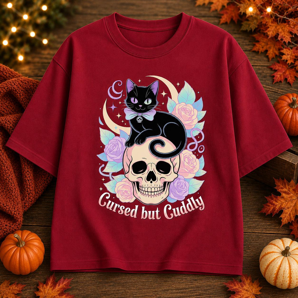 Cursed But Cuddly Shirt, Halloween costume, Halloween shirts, Graphic Tees, Spooky Season, Personalized gifts, Witchy Fall Aesthetic