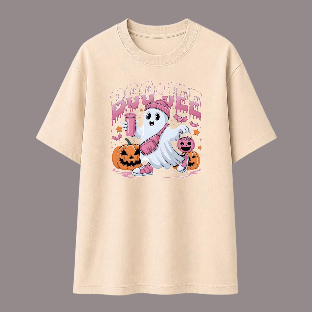 Boojee Ghost Pumpkin Halloween T-Shirt, Spooky Season Graphic Tee