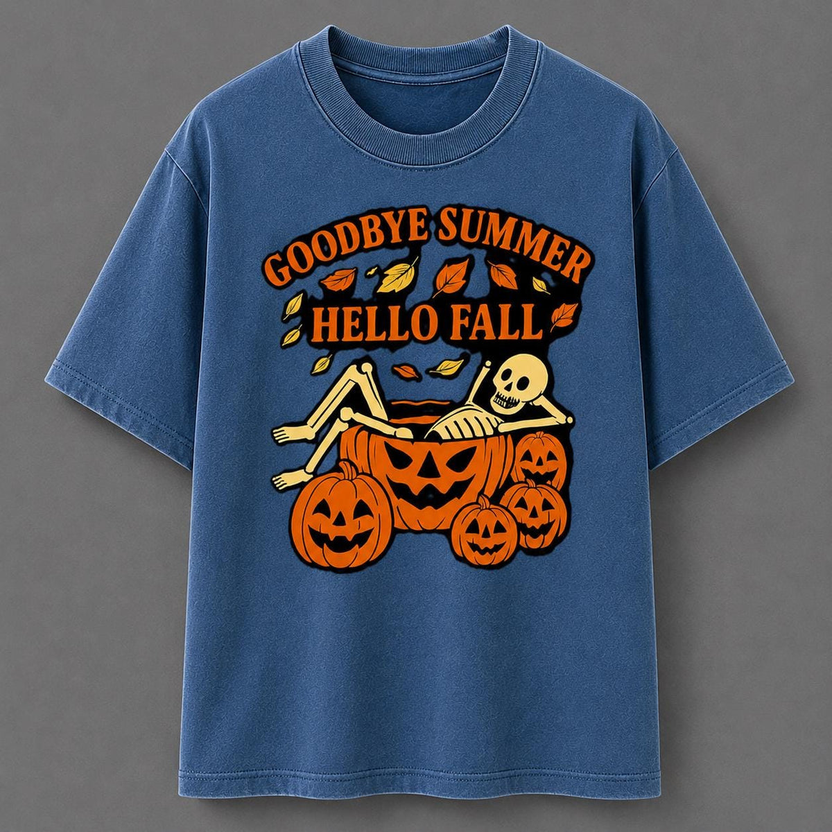 Skeleton Pumpkin Halloween Shirt, Retro Autumn Graphic Tee, Spooky Season Apparel