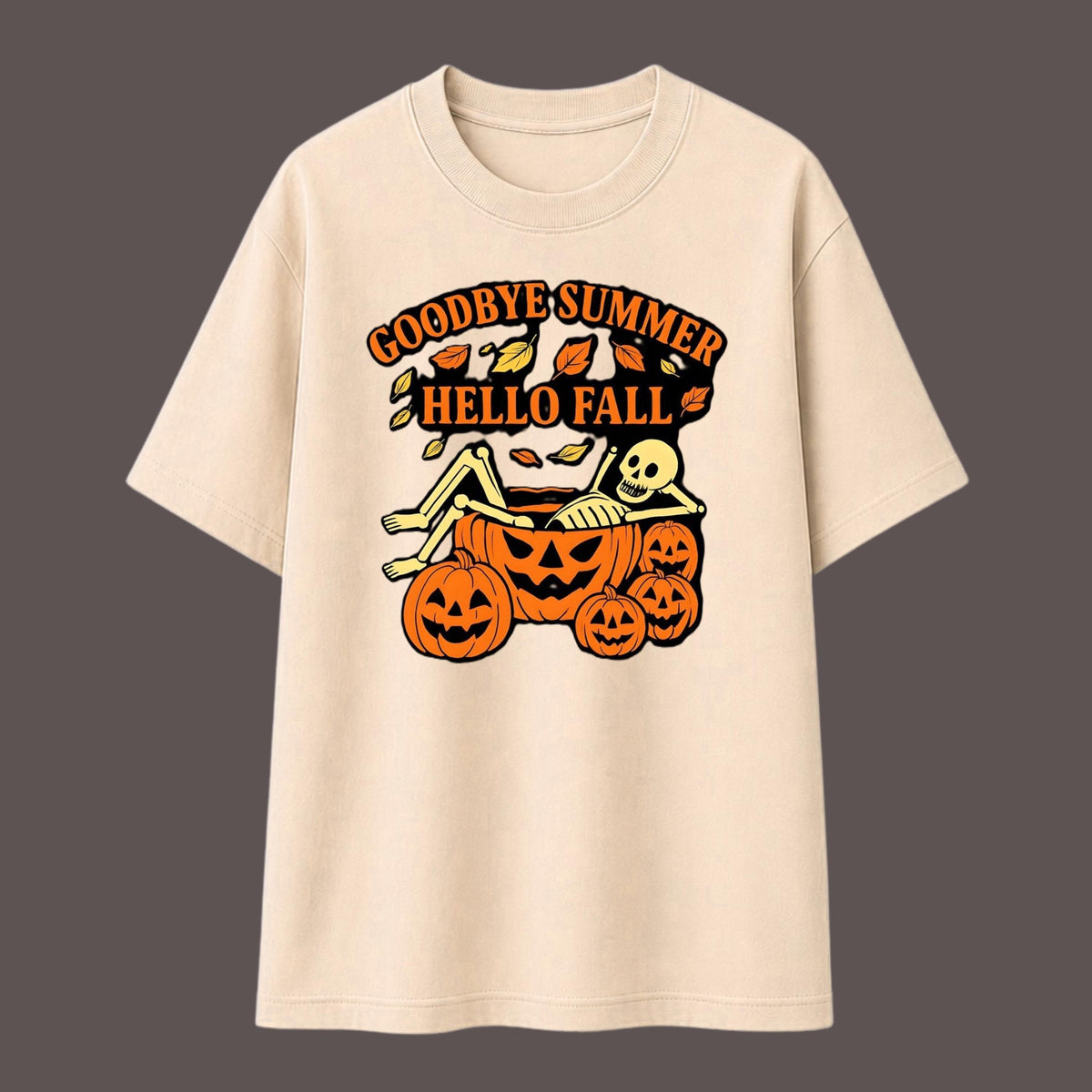 Skeleton Pumpkin Halloween Shirt, Retro Autumn Graphic Tee, Spooky Season Apparel
