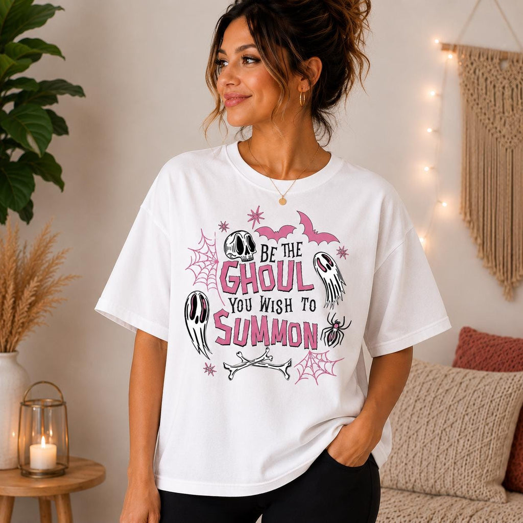 Ghost Skull Spiderweb Halloween Graphic Tee, Spooky Season Shirt