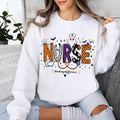 Halloween Nurse Sweatshirt, Spooky Ghost Nurse Crewneck, Fall Nursing Gift