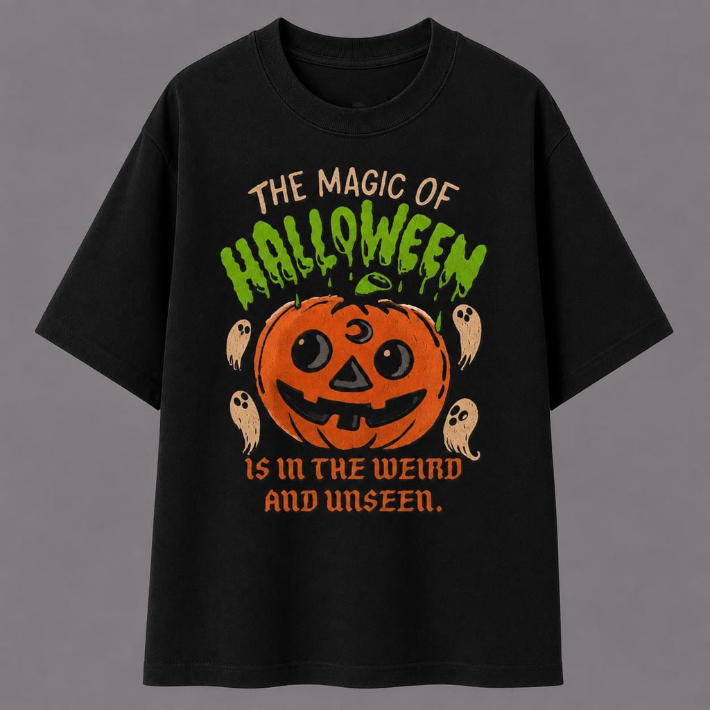 Magic Halloween Pumpkin Ghost Shirt, Vintage Spooky Season Graphic Tee