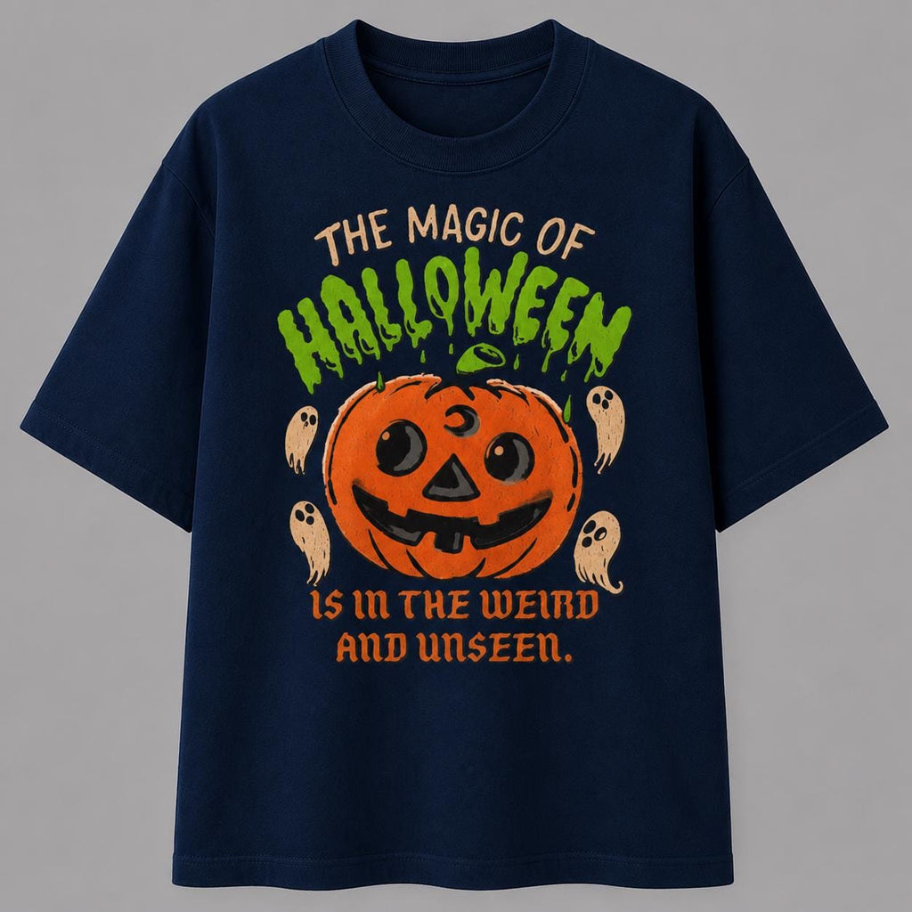 Magic Halloween Pumpkin Ghost Shirt, Vintage Spooky Season Graphic Tee