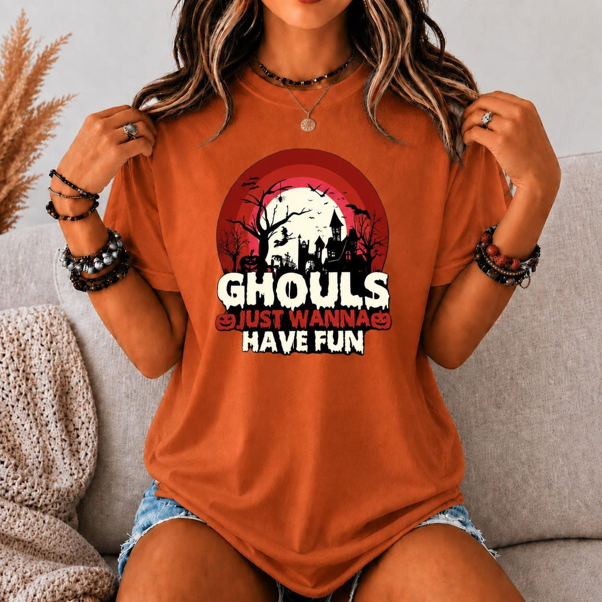 Ghouls Just Wanna Have Fun Halloween Shirt, Spooky Ghost Graphic Tee