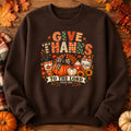 Christian Thanksgiving Sweatshirt, Give Thanks Pumpkin Pullover, Fall Faith Apparel