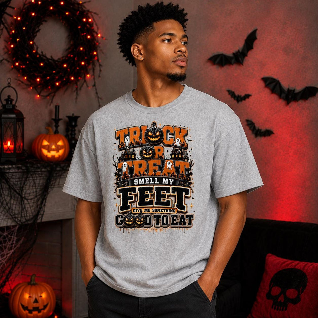 Vintage Halloween Trick or Treat T-Shirt, Spooky Graphic Tee, Fall Costume
