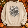 Gothic Melting Skull Sweatshirt, 90s Horror Grunge Pullover, Y2K Streetwear