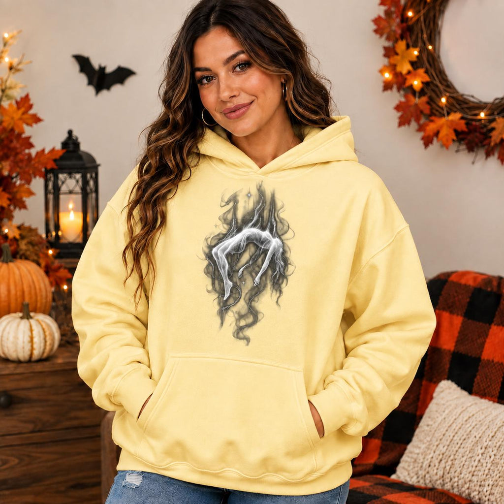 Ethereal Ghost Sweatshirt, Haunted Spirit Art, Gothic Halloween Pullover