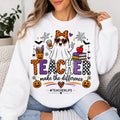 Spooky Teacher Sweatshirt, Ghost Coffee, Books, Pumpkins, Make the Difference