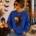 Gothic Witch Raven Sweatshirt, Dark Academia Halloween Pullover