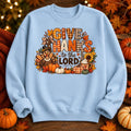 Christian Thanksgiving Sweatshirt, Turkey, Pumpkins, Fall Leaves Pullover