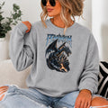 Feminist Dragon Sweatshirt, Gothic Fantasy Art, Women Empowerment Pullover