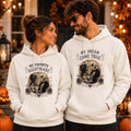 My Favorite Nightmare Couple Sweatshirt, Skeleton Love Hoodie, Gothic Halloween Pullover, Matching Couple Gift