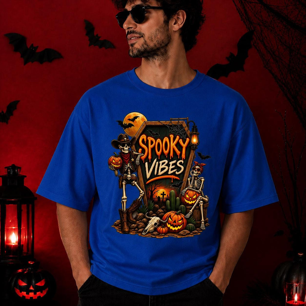 Spooky Skeleton Cowboy Halloween Shirt, Western Graphic Tee, Spooky Vibes