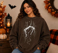 Ethereal Ghost Sweatshirt, Haunted Spirit Art, Gothic Halloween Pullover