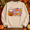 Spooky Nurse Halloween Sweatshirt, Ghost Pumpkin Trick or Treat Design