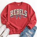 Custom Watercolor Rebels Sweatshirt, Cheer Team School Spirit Shirt (Made to Order)