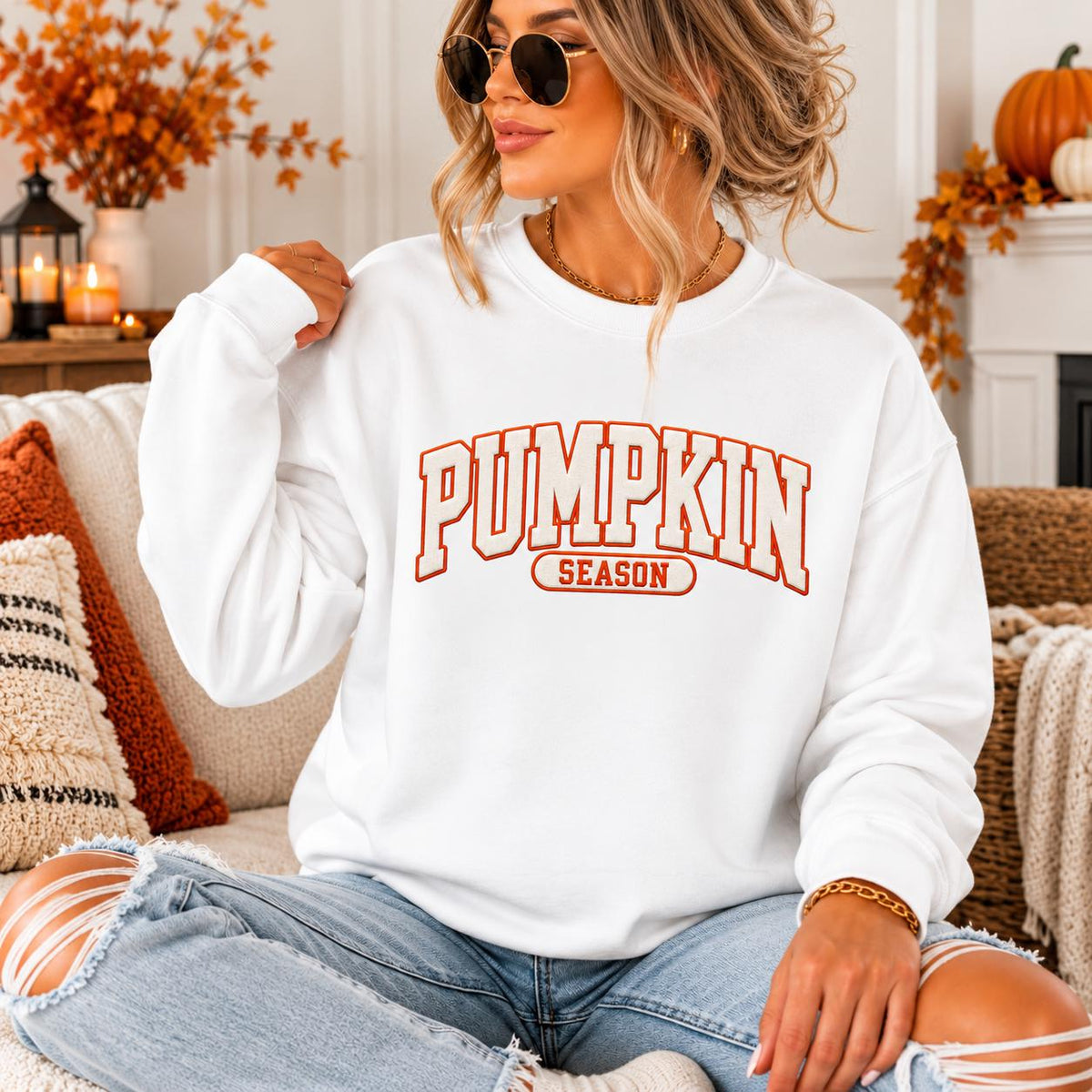2026 Pumpkin Spice Season Hoodie, Varsity Fall Graphic Sweatshirt