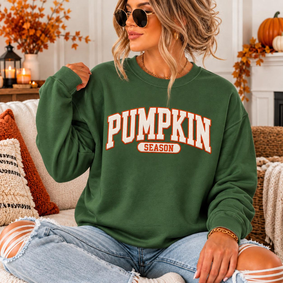 2026 Pumpkin Spice Season Hoodie, Varsity Fall Graphic Sweatshirt