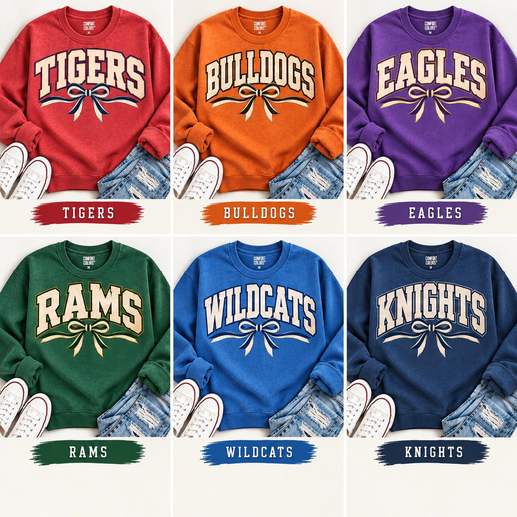 Custom Watercolor Rebels Sweatshirt, Cheer Team School Spirit Shirt (Made to Order)