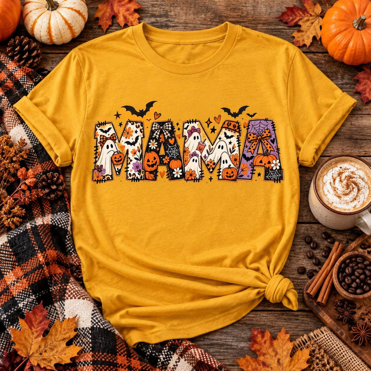 Comfort Colors®  Spooky Mama Sweatshirt, Halloween Mom Sweater, Womens Pumpkin Shirt, Mama Halloween Hoodie, Womens Autumn Shirt