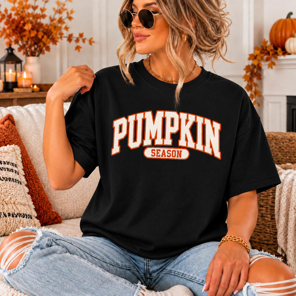 2026 Pumpkin Spice Season Hoodie, Varsity Fall Graphic Sweatshirt