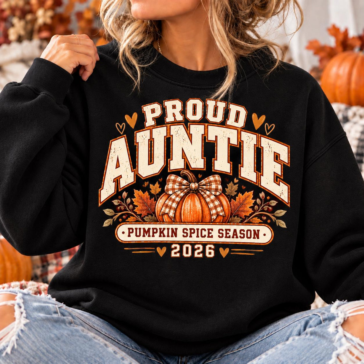 Custom Grandma Sweatshirt, Mama Pumpkin Sweatshirt, Family Fall Matching Shirts, Personalized Autumn Gift